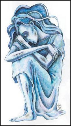 “Battered Woman” © Artist Gina Jrel, 2004 www.gina-jrel-art.com Published with the artist’s permission